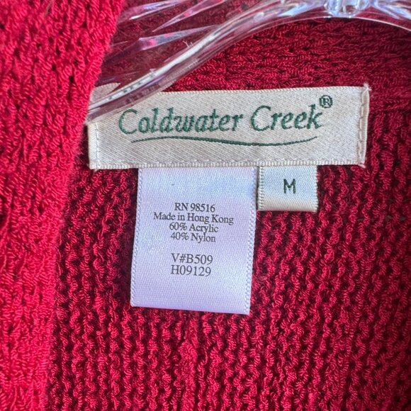 Coldwater Creek Long Sleeve Textured Knit Open Front Cardigan Sweater Size M. - Picture 3 of 7